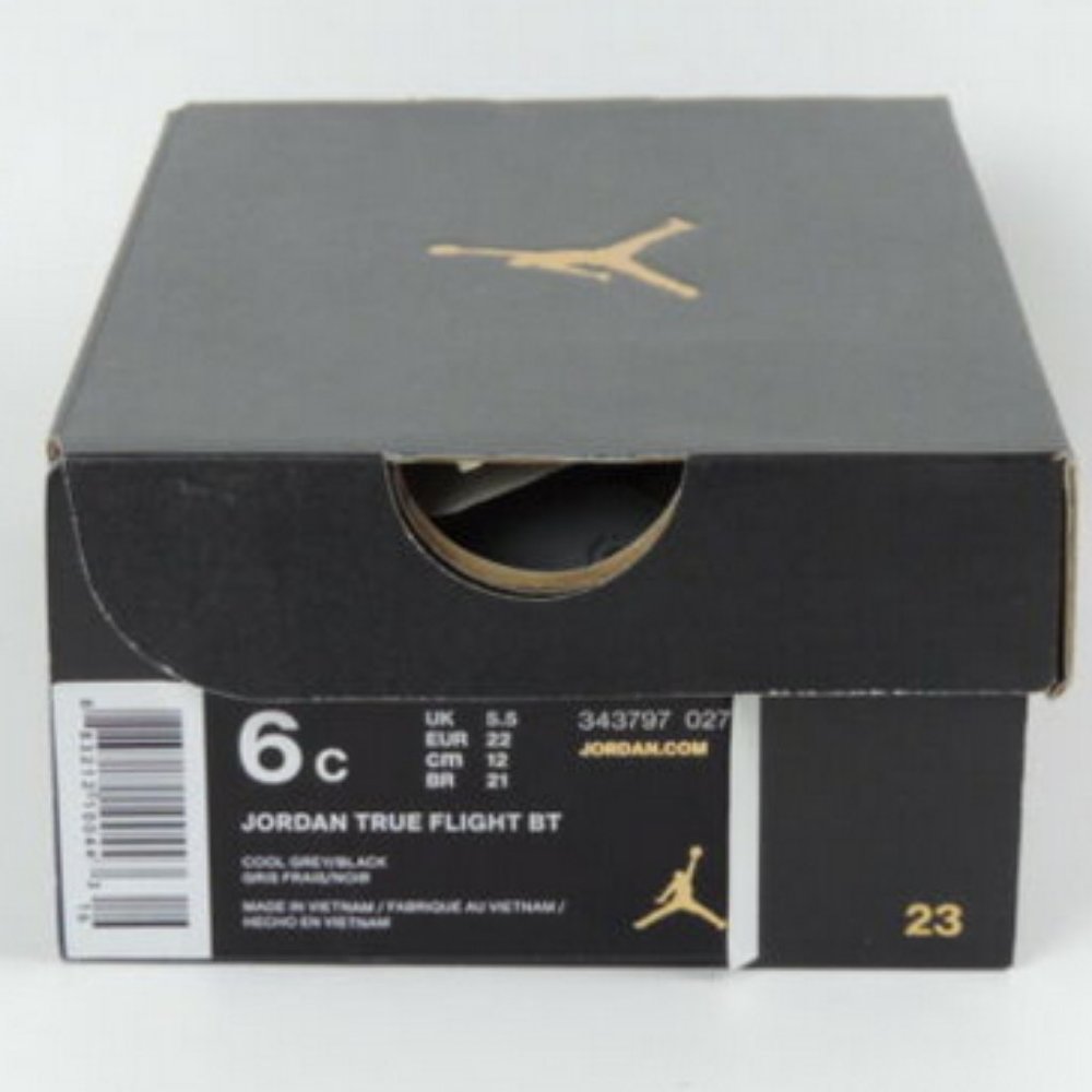 Jordan True Flight BT Toddlers Shoes Leather Grey - Picture 12 of 12